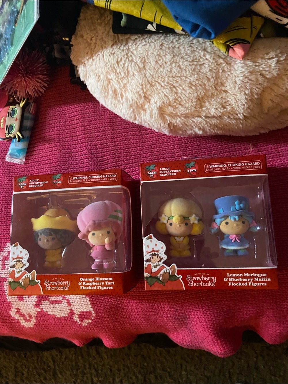 Strawberry shortcake Figure Set - Pink, Yellow, Blue